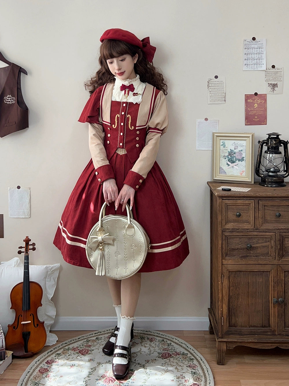 (BFM)Miss Point~Customized Lolita Jumper Dress~Elegant College Lolita JSK 32198:377448