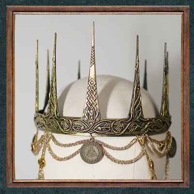 (BFM)FunCcino~Ragnarok~Nordic Lolita Accessories Crown Necklace Belt Chest Chain Crown  
