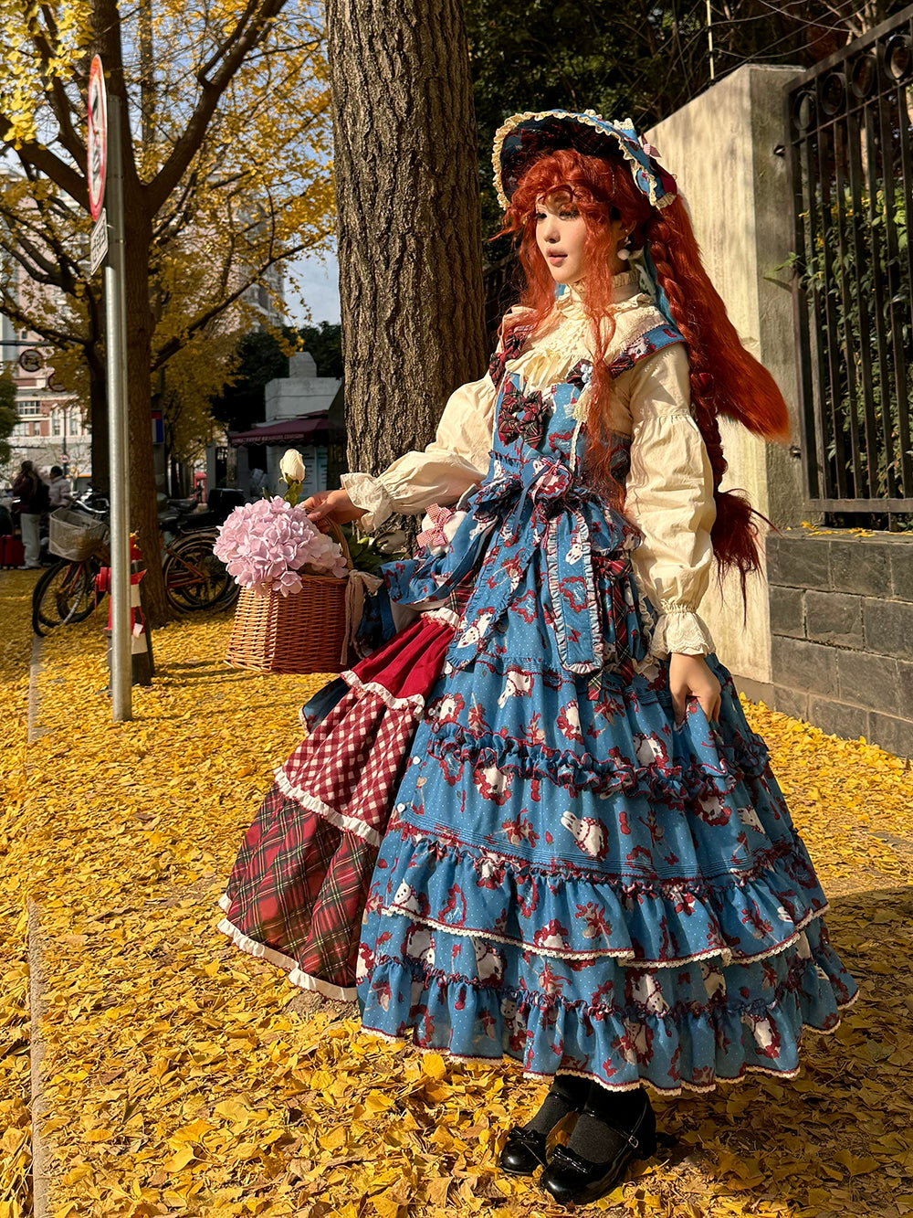 Miss Point - Forest Berry Bunny - Sweet Lolita JSK Elegant Bunny Print Dress 41972:721054