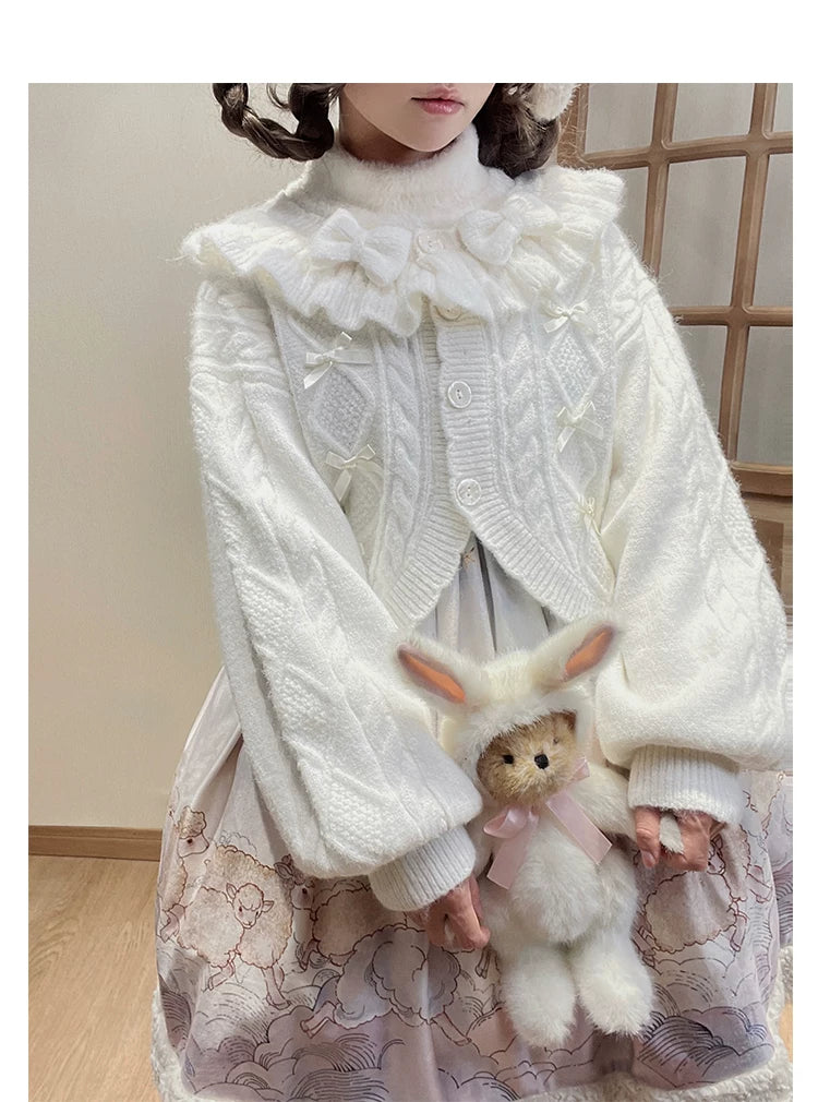 Napoleon Pastry - Sweet Lolita Cardigan, Detachable Bows