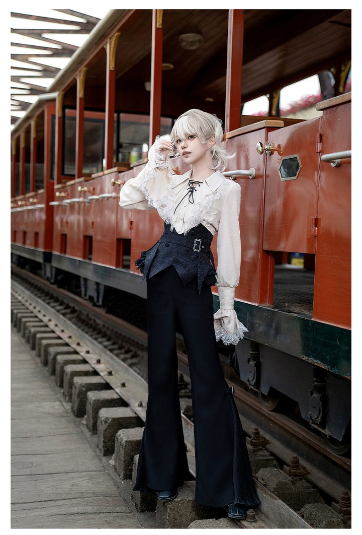 With PUJI~Hunter of Gold~Ouji Lolita Shorts/Pants Outfit Twins Set