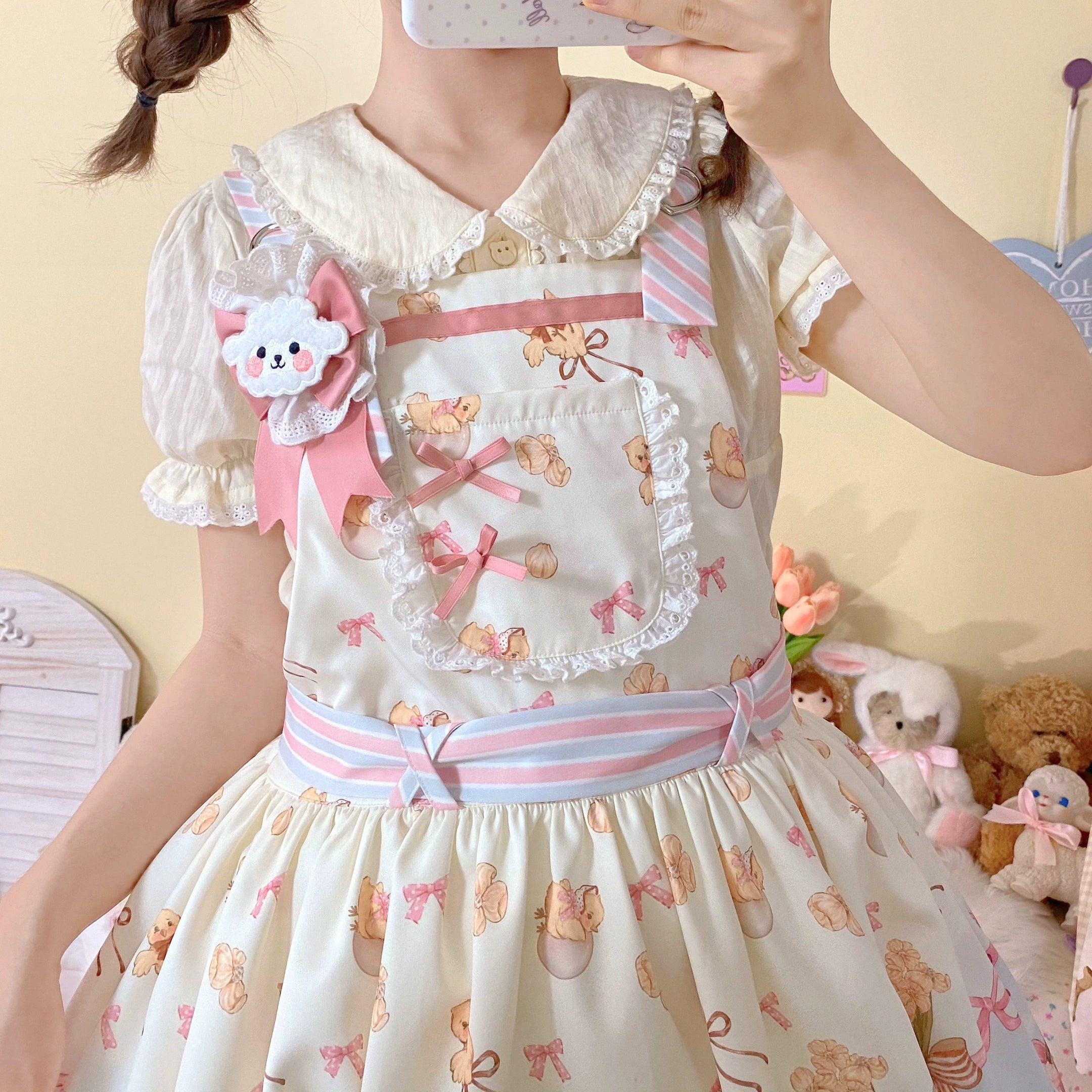 MeowMeow - Sweet Lolita Sweet Short Sleeve Shirt Multicolors 21262:625307