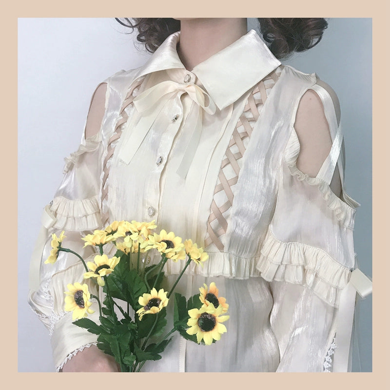 (BFM)OCELOT~Lolita Blouse Yuelong Poem Long Sleeve Inner Shirt   