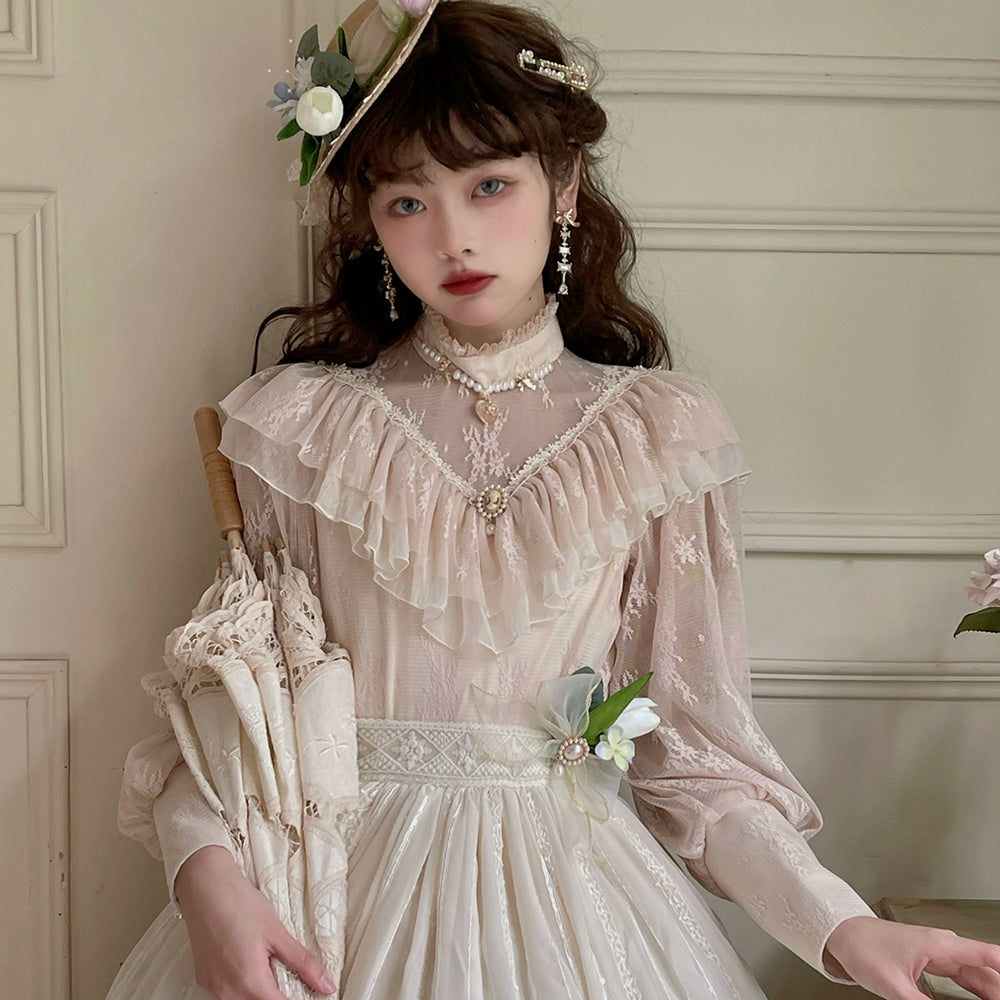 Miss Point~Tulip~Classic Lolita OP Dress Short Sleeve Dress Multicolors 19622:405382