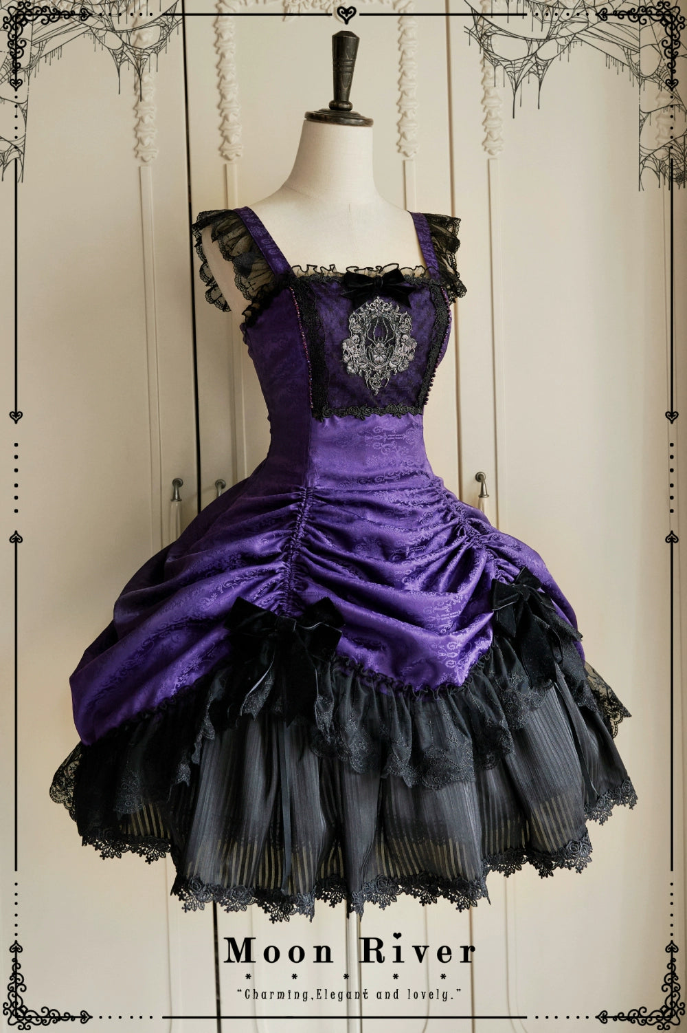 Moon River - Moonlit Spider - Gothic Lolita SK & JSK Dress Outfit Set