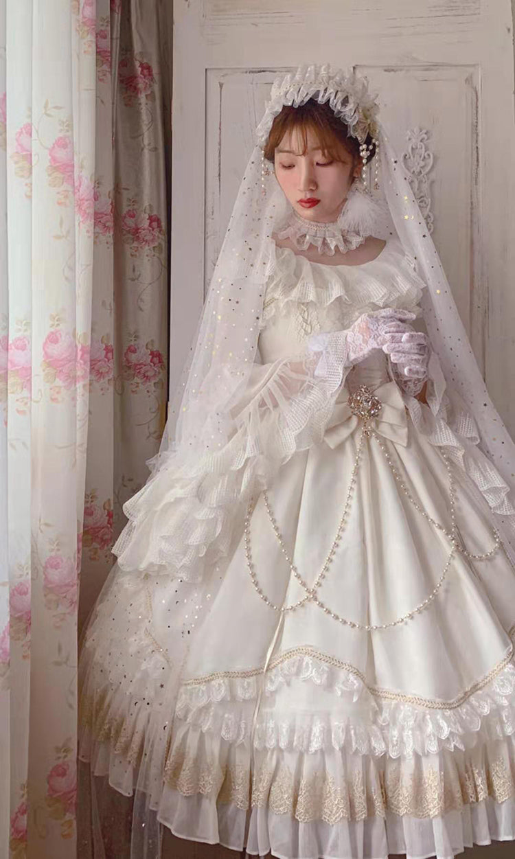 (Buyforme)Fairy Tales~Fate Quartet Bridal Lolita Gothic JSK Dress