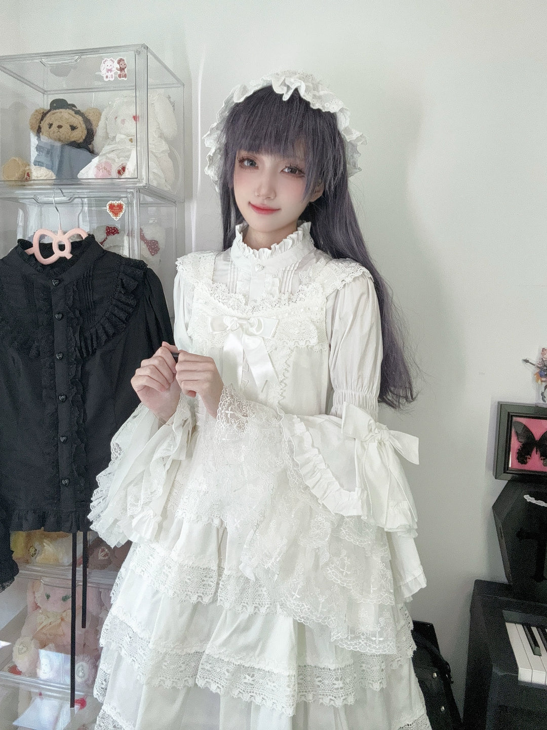 Twilight Zone~Sweet Lolita Blouse Princess Sleeve Shirt Inner Wear   