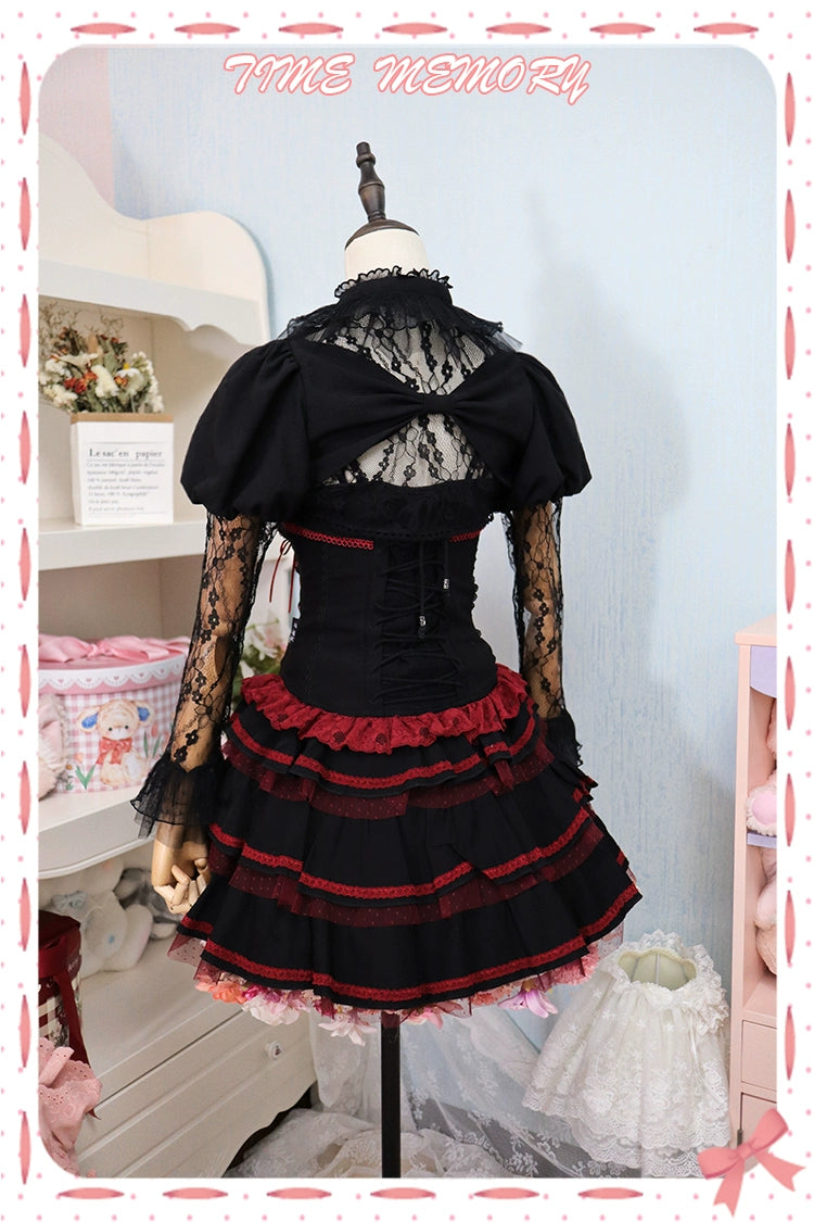 Time Memory~Petite Rose~Classic Lolita Bolero with Lace Sleeves