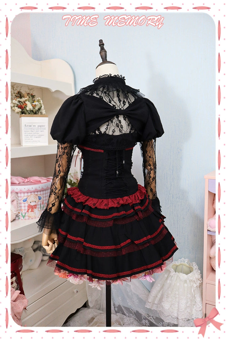 Time Memory~Petite Rose~Classic Lolita Bolero with Lace Sleeves