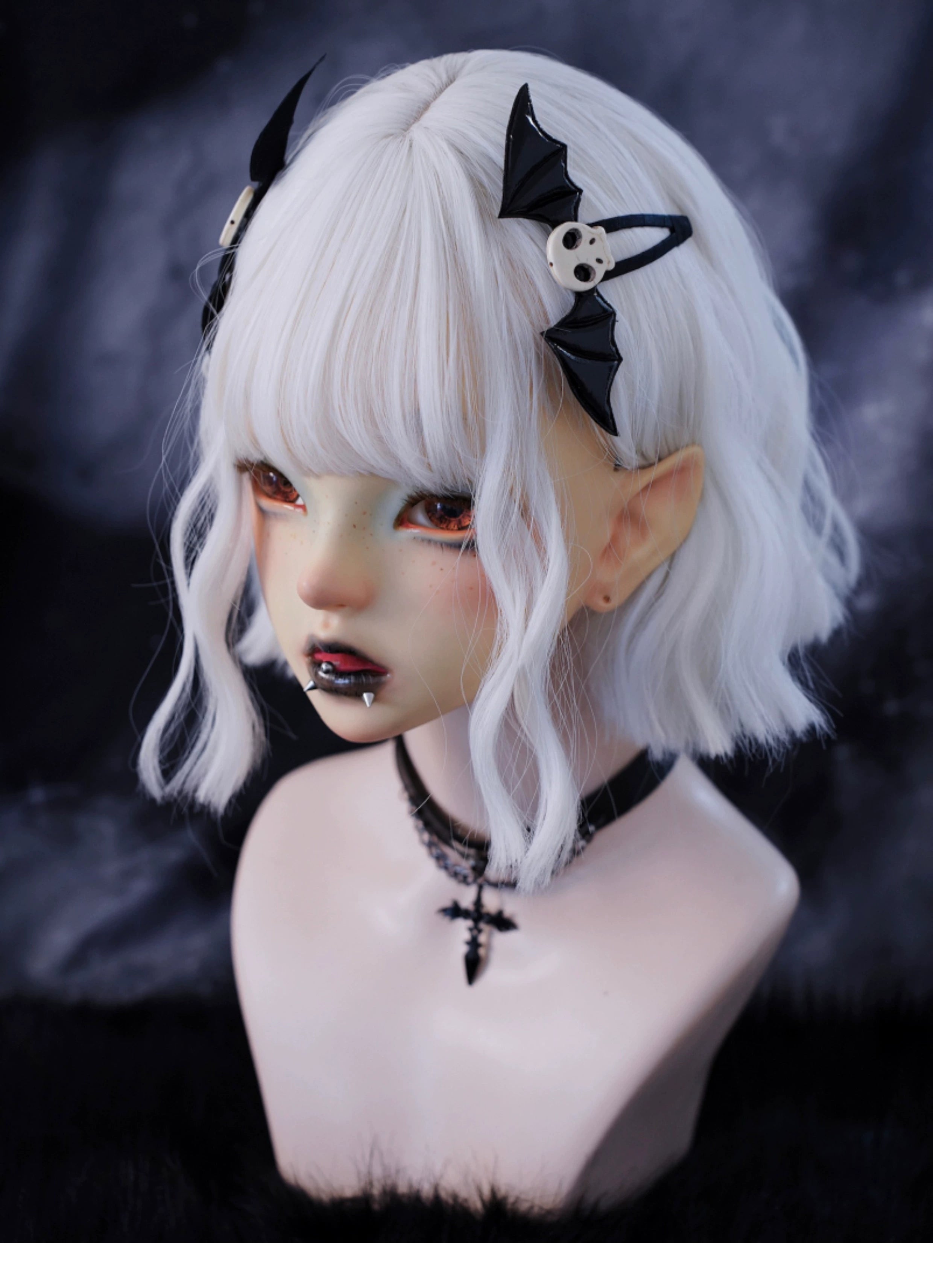 Strange Sugar~Gothic Hair Accessories Set Skulls Sharks Lolita Clips Headbands 36666:533248