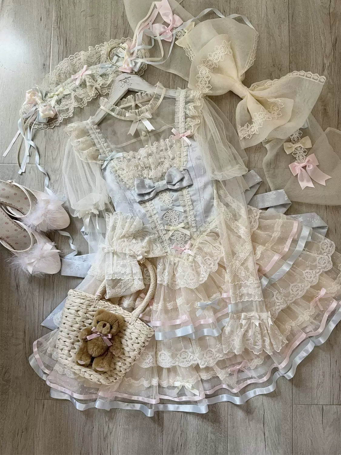 Butterfly Ballet - Sweet Lolita JSK Dress, Layered Tulle Hem