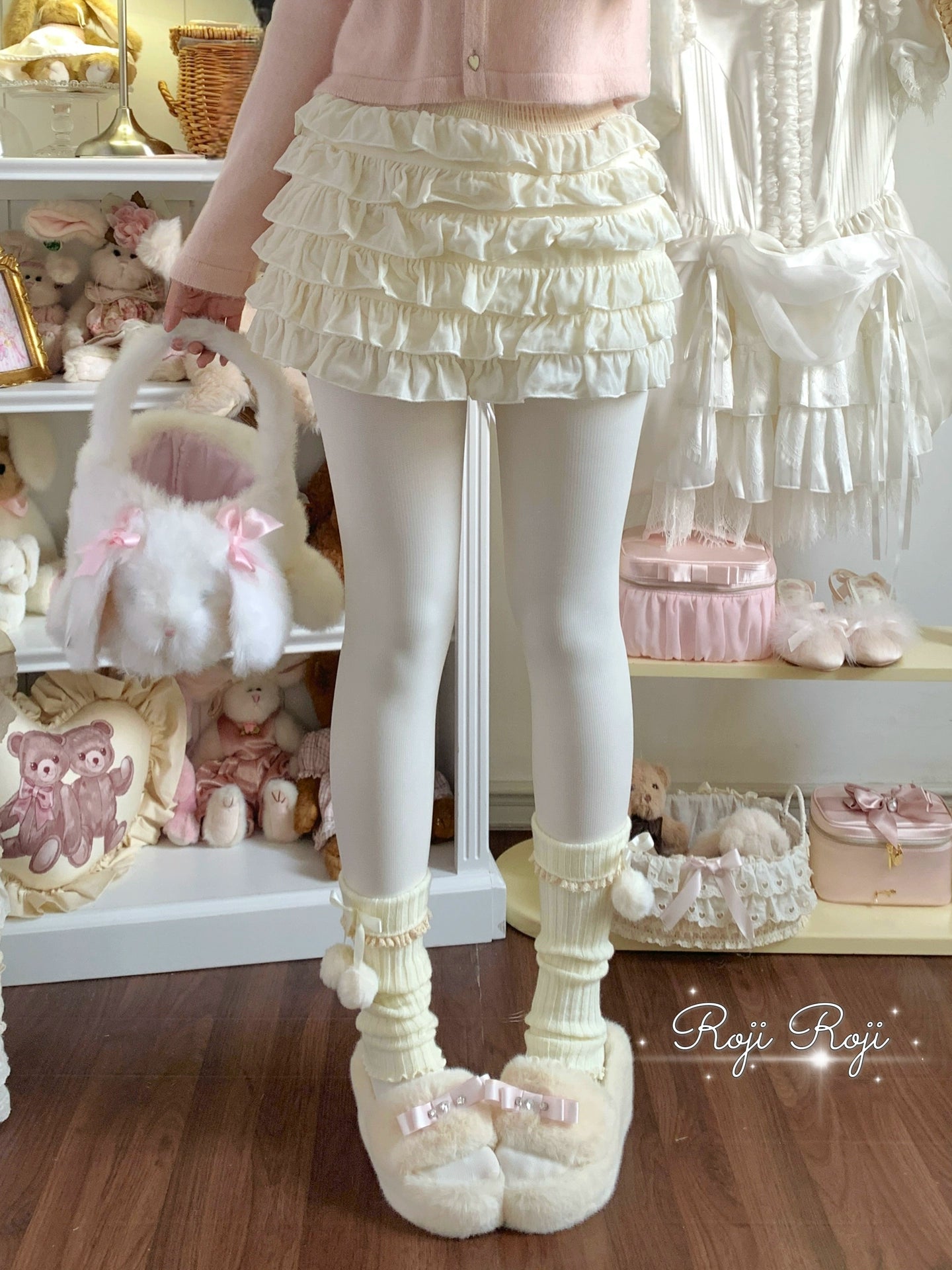 Roji Roji - Solid Lolita Winter Pantyhose, Thickened Velvet 44275:801369