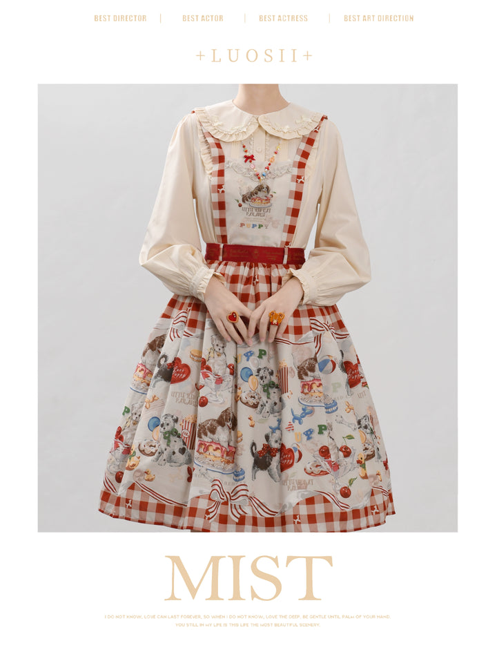 MIST~Sweet Lolita Blouse Doll Collar Lolita Shirt With Bubble Sleeve   