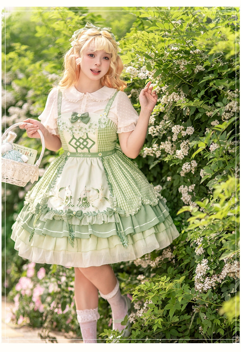 YingLuoFu~Lucky Day~Country Lolita JSK Dress Cute Lolita Dress   