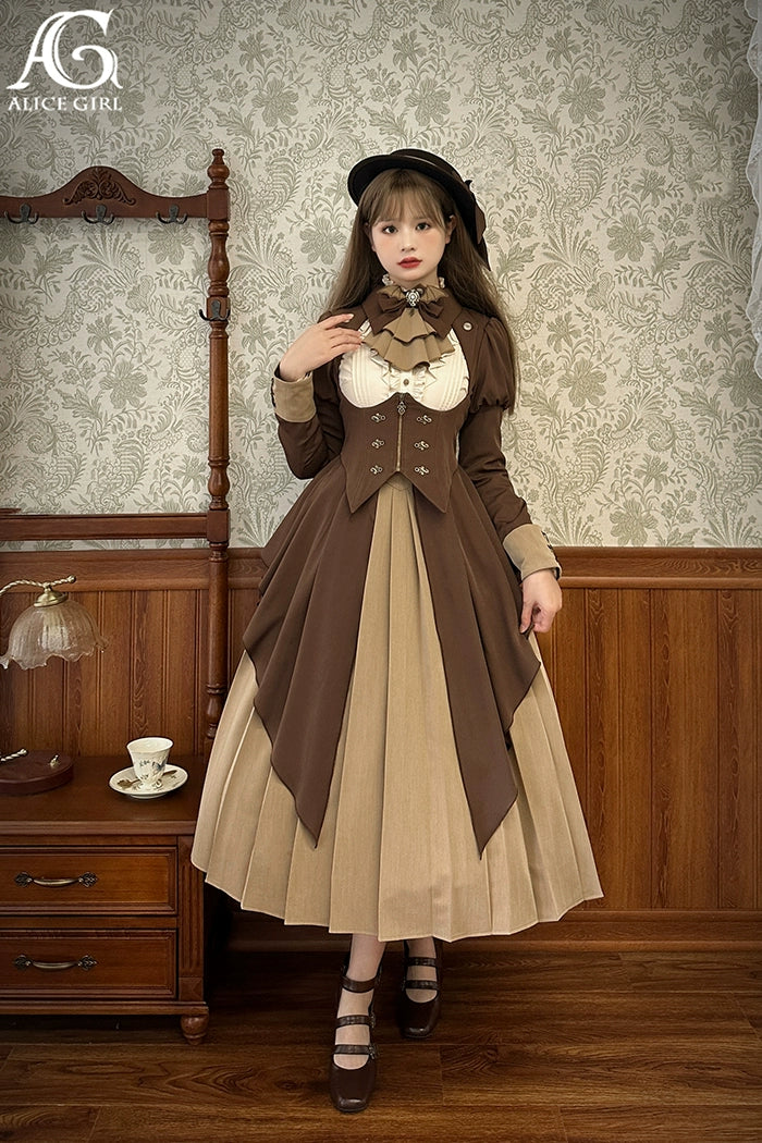 (BFM)Alice Girl~Two-Piece Lolita Dress~Detective Butler Blazer Long Sleeve OP   