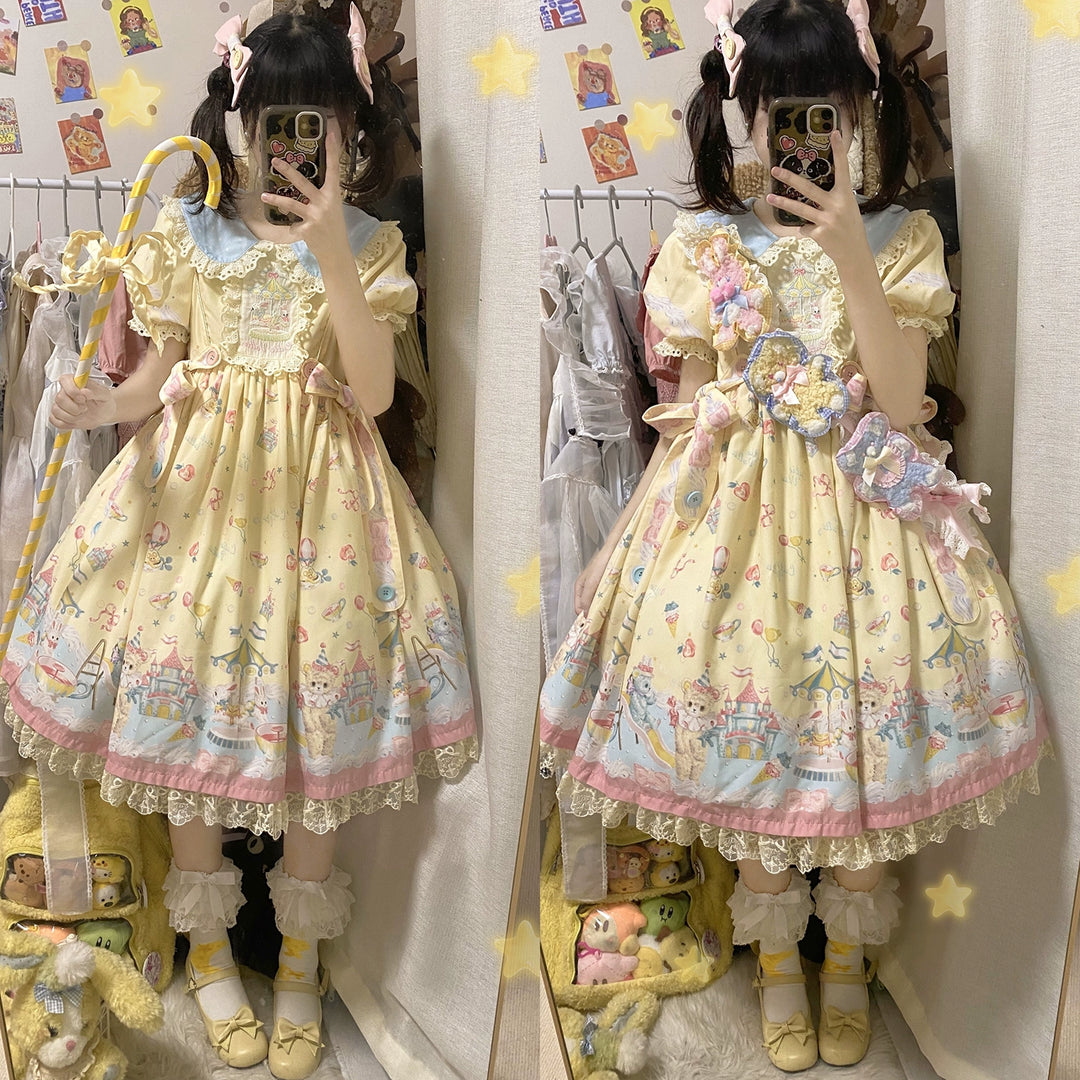 (BFM)Cutie Volta~Sweet Celebration~Sweet Lolita OP Dress Bunny Bear JSK Salopette