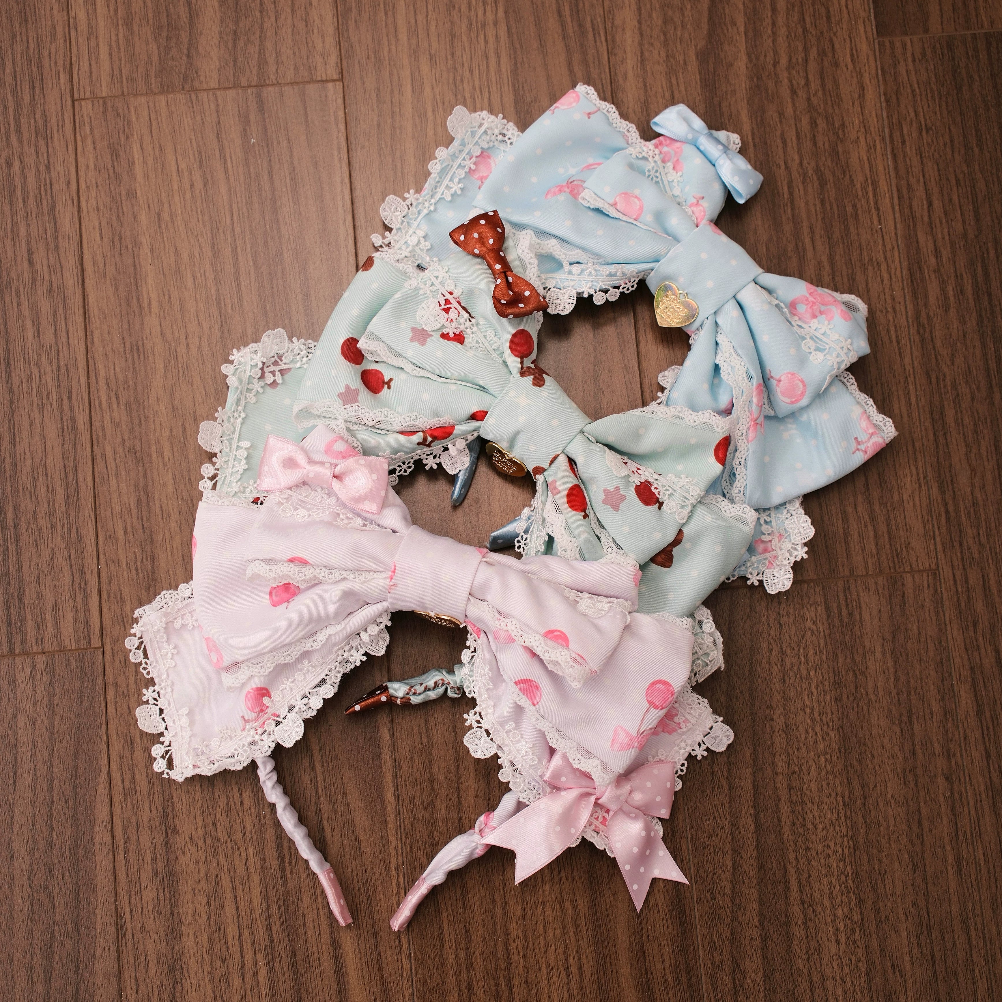 Cherry Parfait - Printed Sweet Lolita Dress, Macaron Colors (M) / L M S XL) 44916:827765