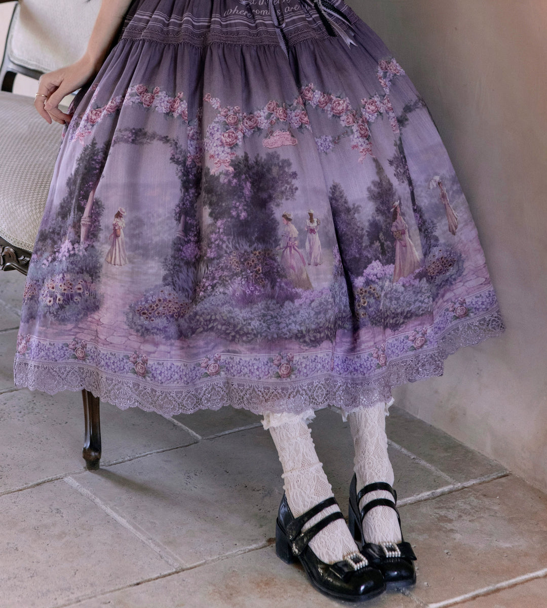 ZUOlanrichen~Romantic Rose~Classic Lolita Dress Set Printed JSK Skirt with Bodice 42157:729080