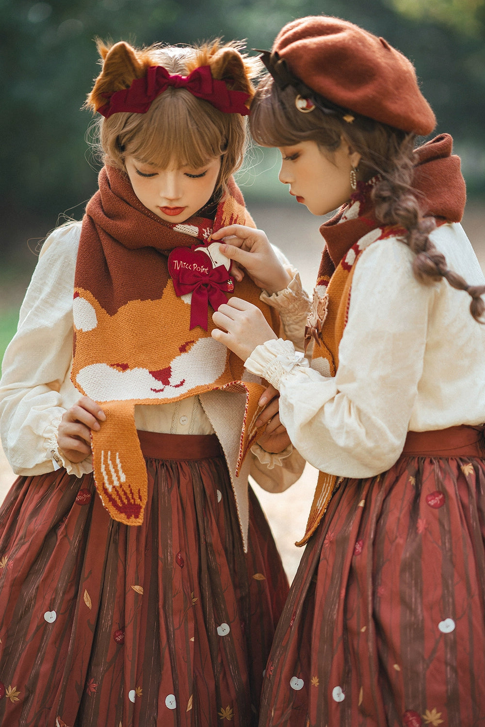 Miss Point - Fat Fox in the Forest - Elegant Lolita Skirt Detachable Chest Guard SK