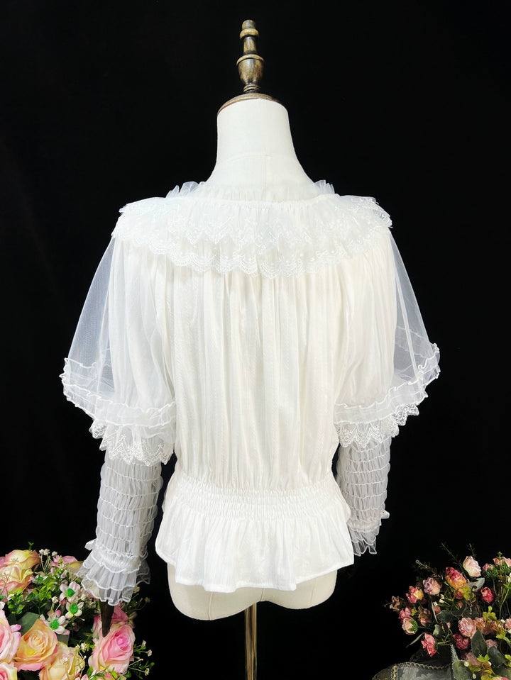 DMFS~Retro Lolita Shirt Cotton Spring Autumn Innerwear   