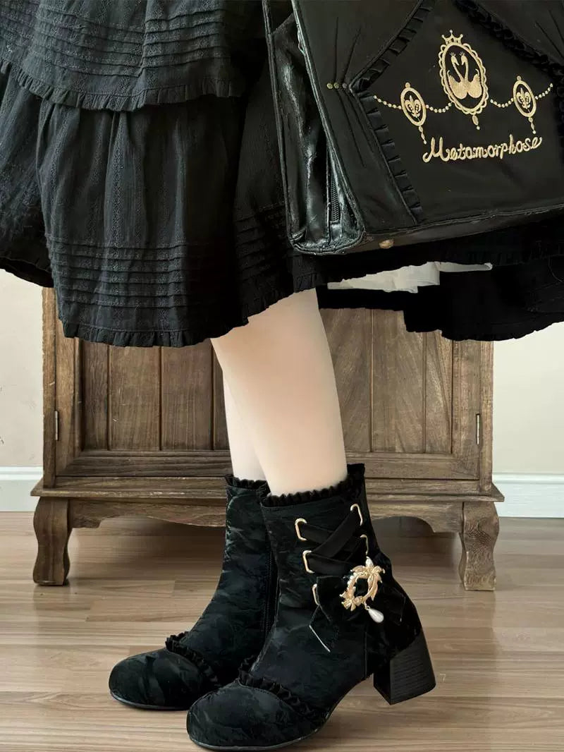 Taoxiaowu~Elegant Lolita Boots Winter Lolita Shoes