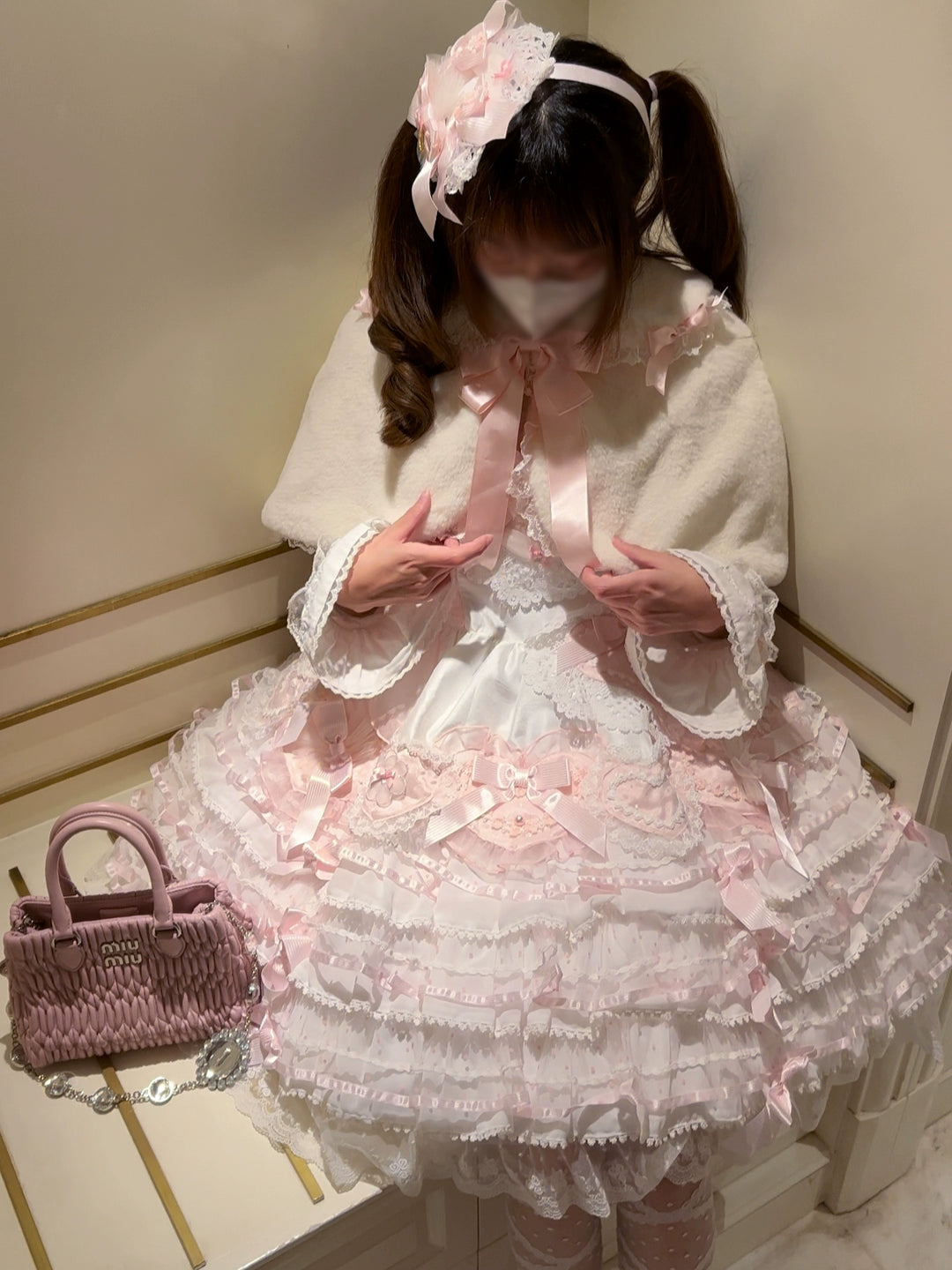 The Seventh Doll~Old School Lolita Cape Bunny Plush Short Coat