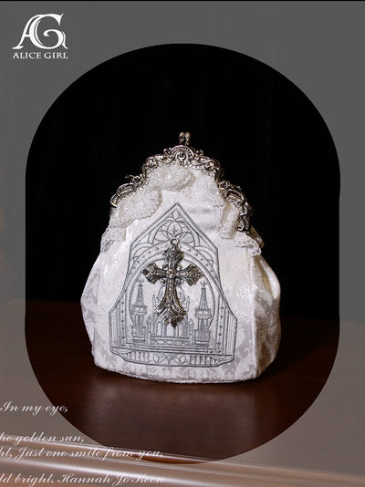 Alice Girl~Cross Church~Retro Lolita Handbag Cross Church Handbag White  