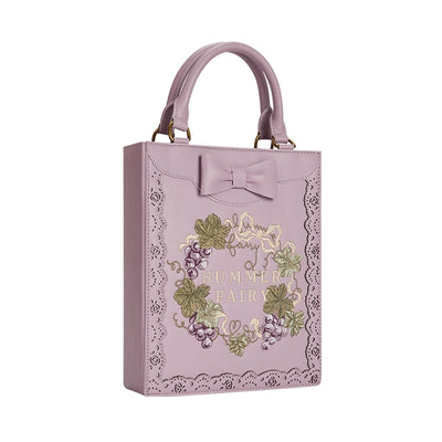 Momo~Loire Vineyard~Country Lolita Heels Shoes PU Handbag F 3.0 PU bag - purple 