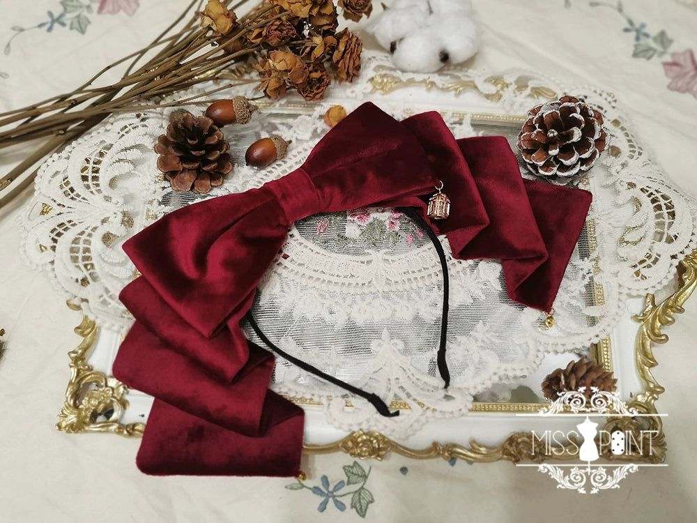 Miss Point - Praise of Abundance - Country Lolita Print Accessories KC (burgundy)