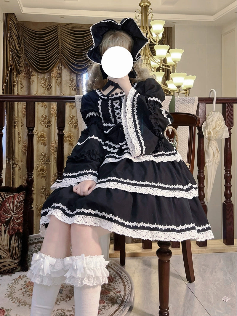 Sugar Girl~Sweet Lolita OP Dress Detachable Sleeves   