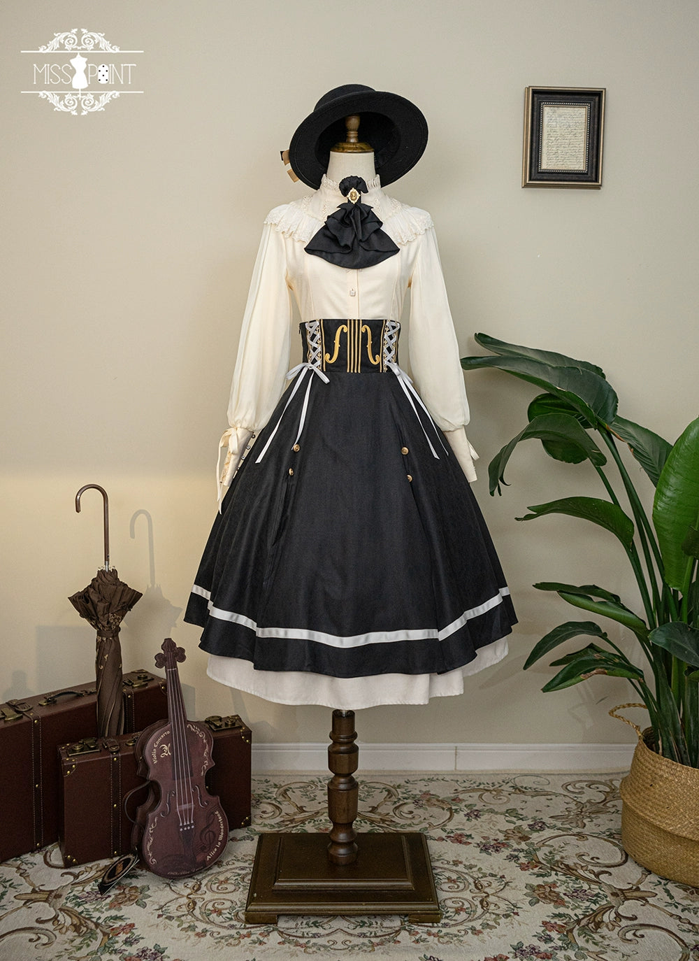 Miss Point~Golden Movement~Elegant Lolita Fishbone Skirt Customized 32242:381248
