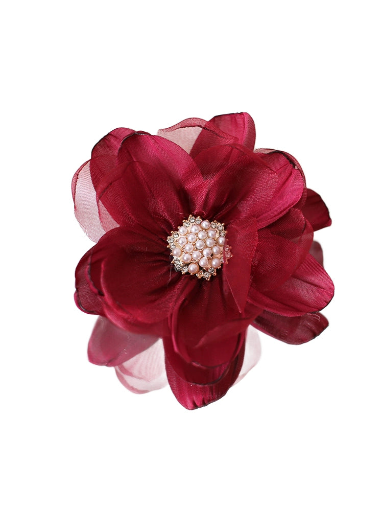 Xiaogui - Elegant Lolita Headdress Organza Flower Hairpin