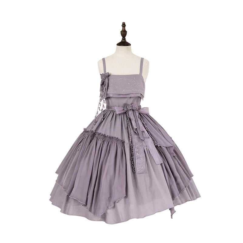 Nuit De Cellophane~A Thousand Moonfalls~Elegant Lolita JSK Dress Thin Cardigan XS JSK - purple 