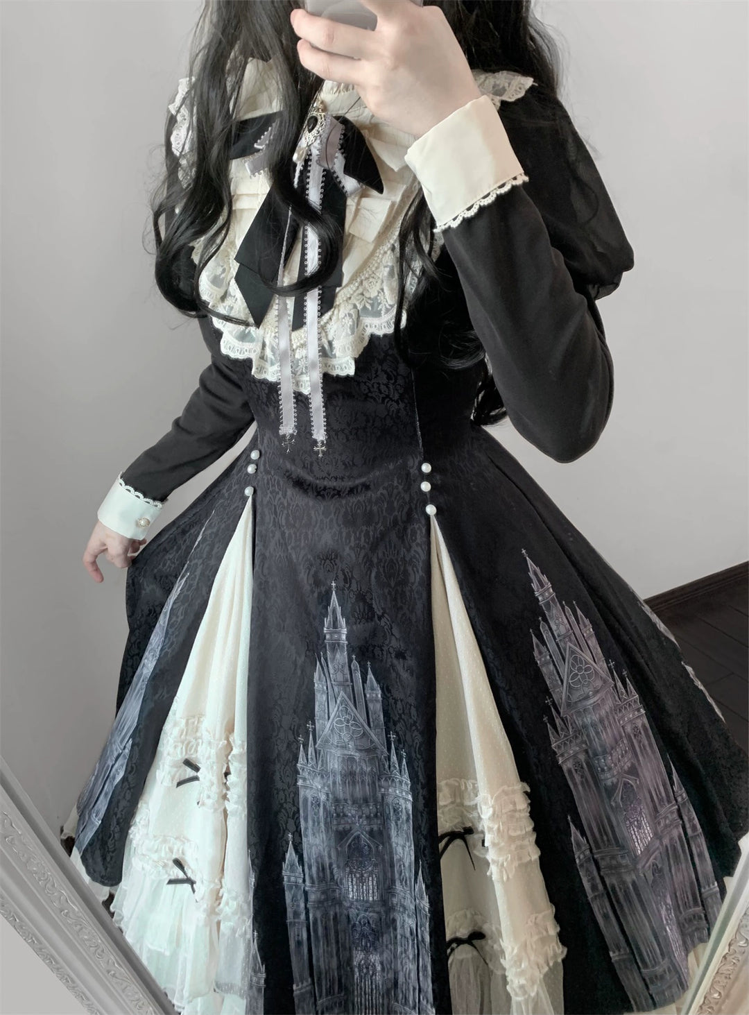 Letters from Unknown Star~Church Bell~Elegant Lolita OP Dress Long Sleeve Spring Autumn   