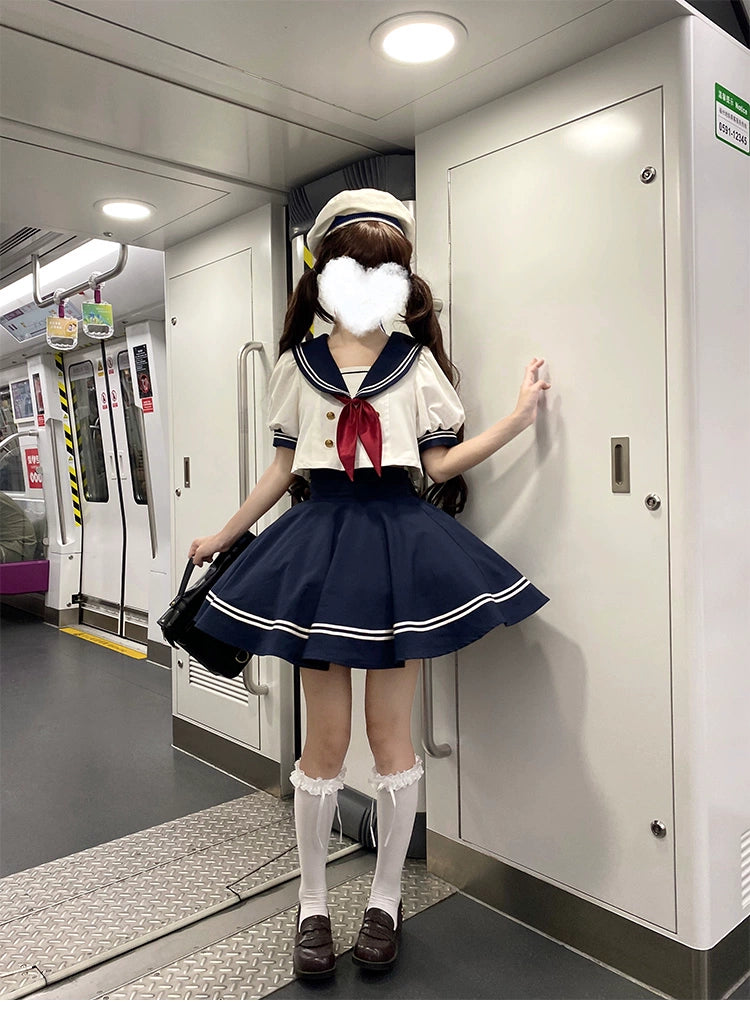 Beleganty - Sea and Wind Separate SP3.0 - Sailor Lolita Puffy Sleeve Blouse 43389:775297