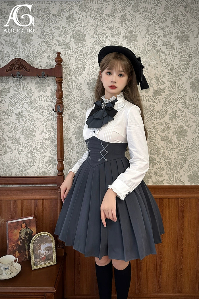 (BFM)Alice Girl~Two-Piece Lolita Dress~Detective Butler Blazer Long Sleeve OP   