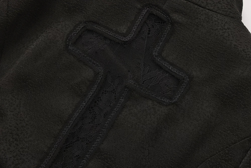 Immortal Murky Portrait - Ouji Lolita Long Swallowtail Black Coat