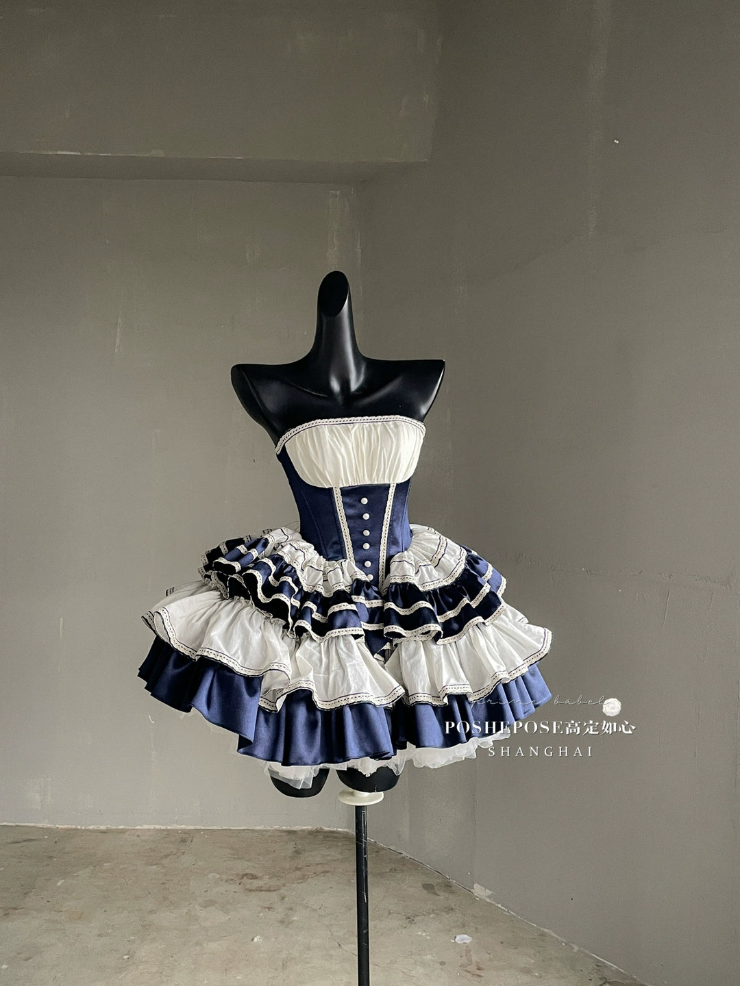 POSHEPOSE~Girl's Shore~High-End Sailor Lolita Dress Set   