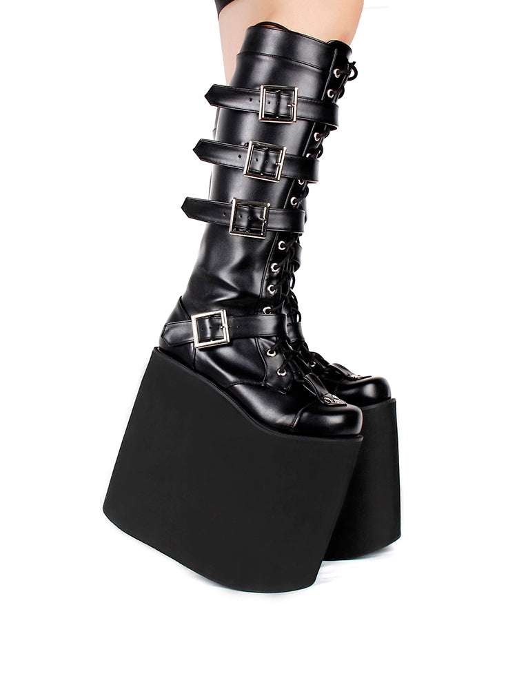 Angelic imprint~Customized Gothic Lolita Shoes Punk Boots 20CM Platform   