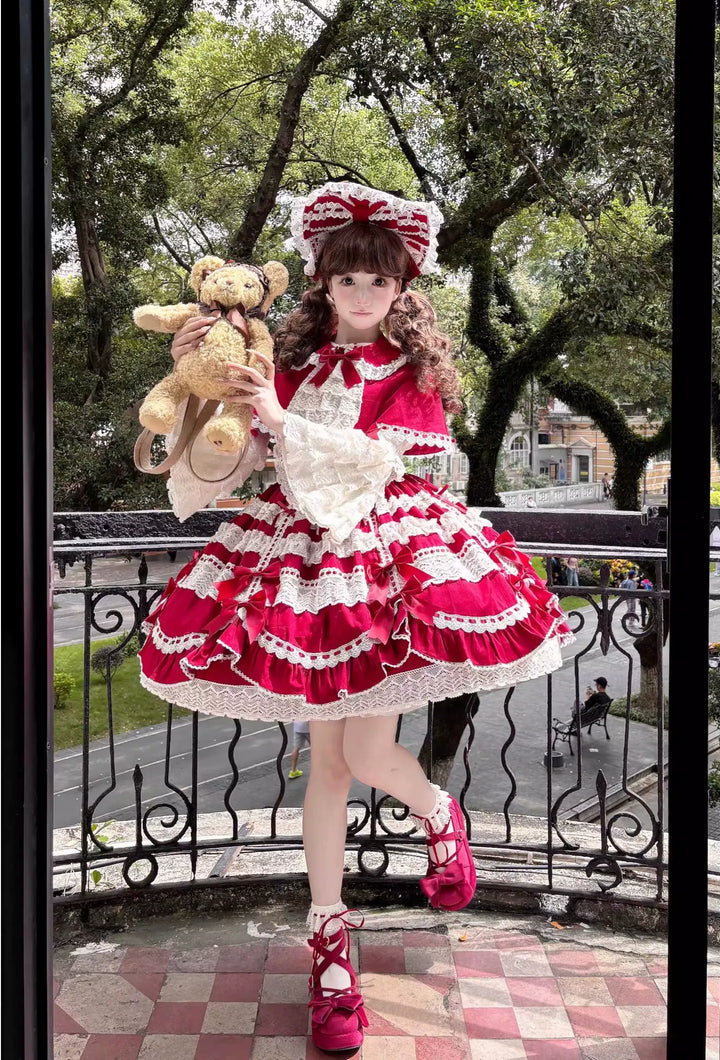 Cocoa Sweetheart~Victoria~Old School Lolita Dress Sweet Doll Lolita JSK Suit