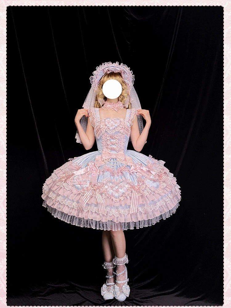 Shuang Sheng Xiao Xiong - Heart of Love - Sweet Lolita Wedding JSK, Bow Details 44306:803147