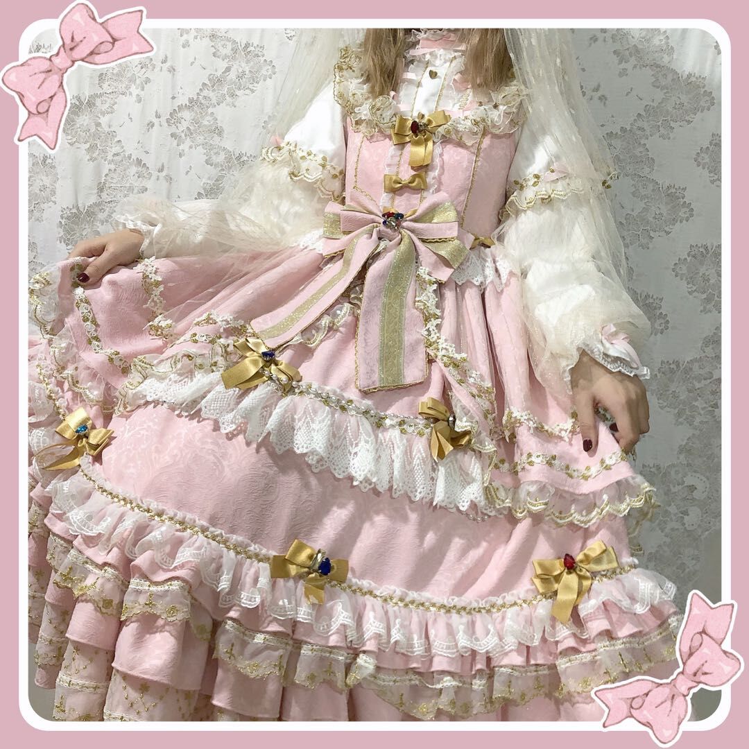 Fishing boss~Elegant Lolita Flounce Hemline Princess Dress Multicolors