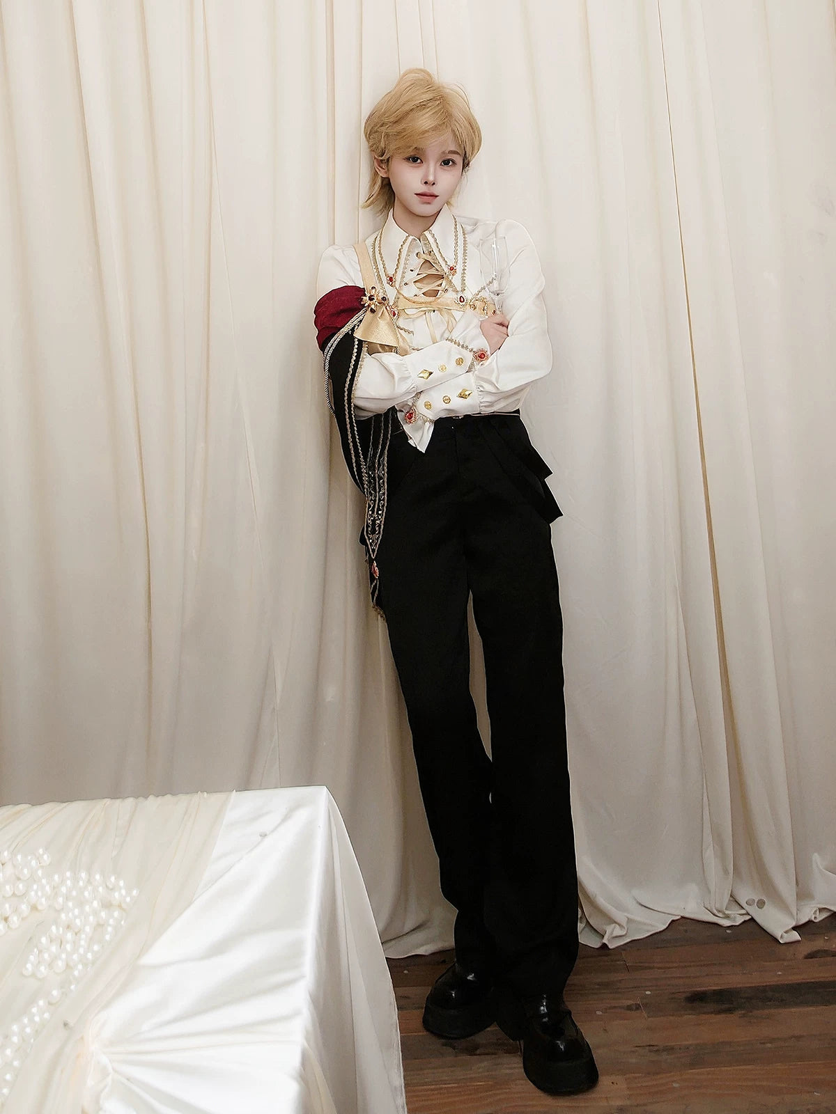 Oath Knight - Ouji Lolita Knight Prince Top & Pants Set 45898:867366
