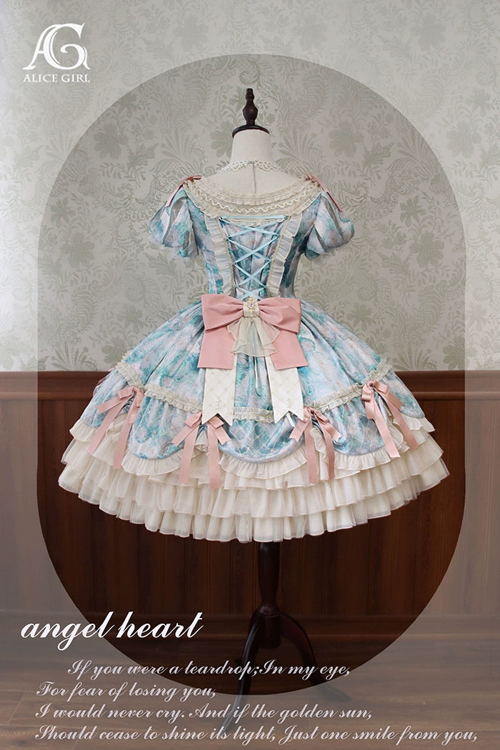 Alice Girl - Angel Heart - Sweet Lolita OP Dress, Tiered Ruffles 43630:781631