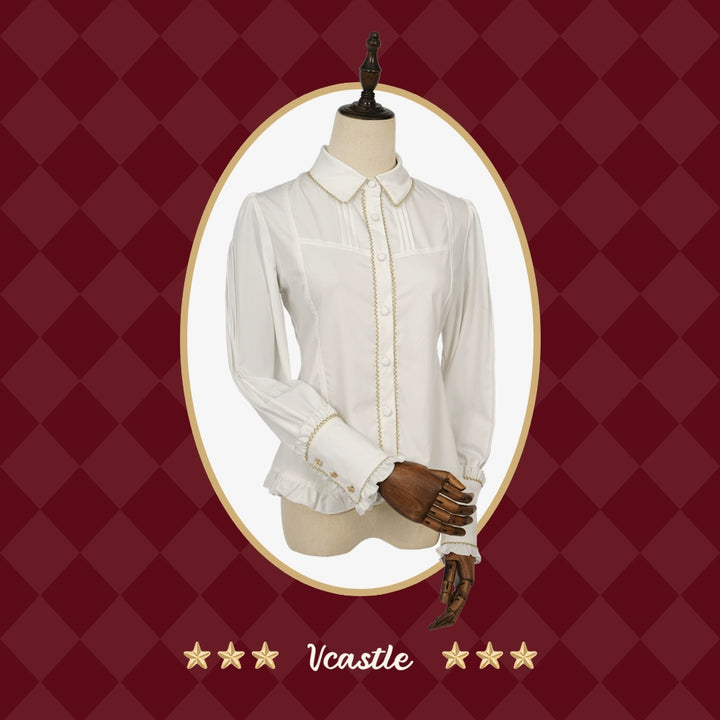 Vcastle~Circus~IP Collab Sweet Lolita Suit and Shirt S size white blouse