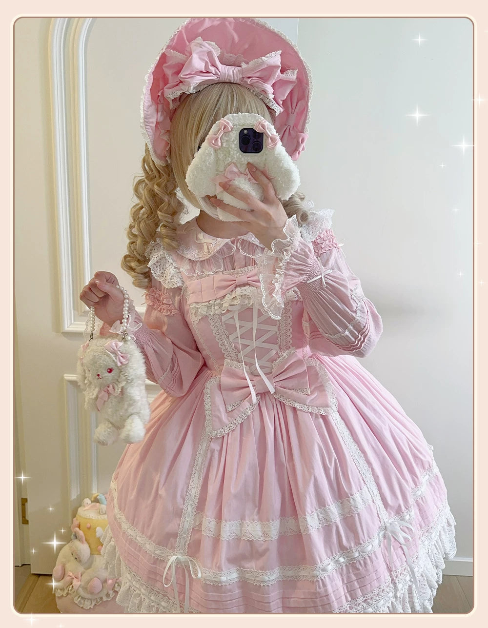 Pure Diary - Sweet Lolita Cotton JSK Dress, Tiered Back Skirt 44760:821155