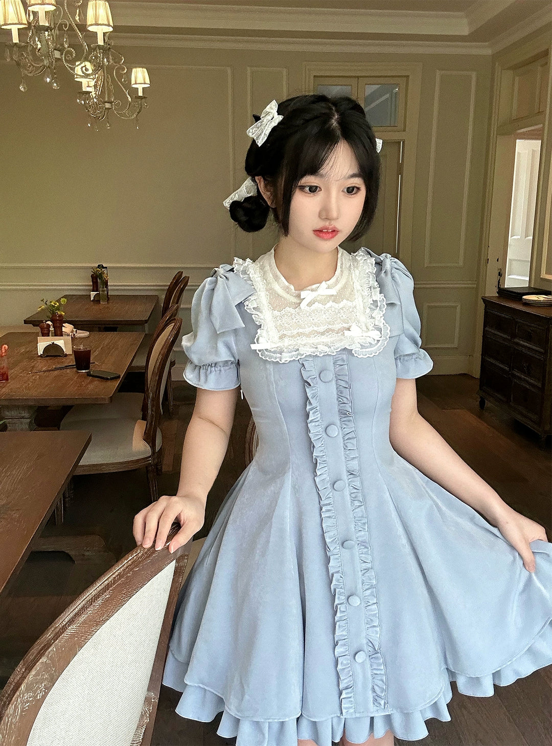 Sweet Wood~Elegant Lolita OP Dress Summer Dress Plus Size   