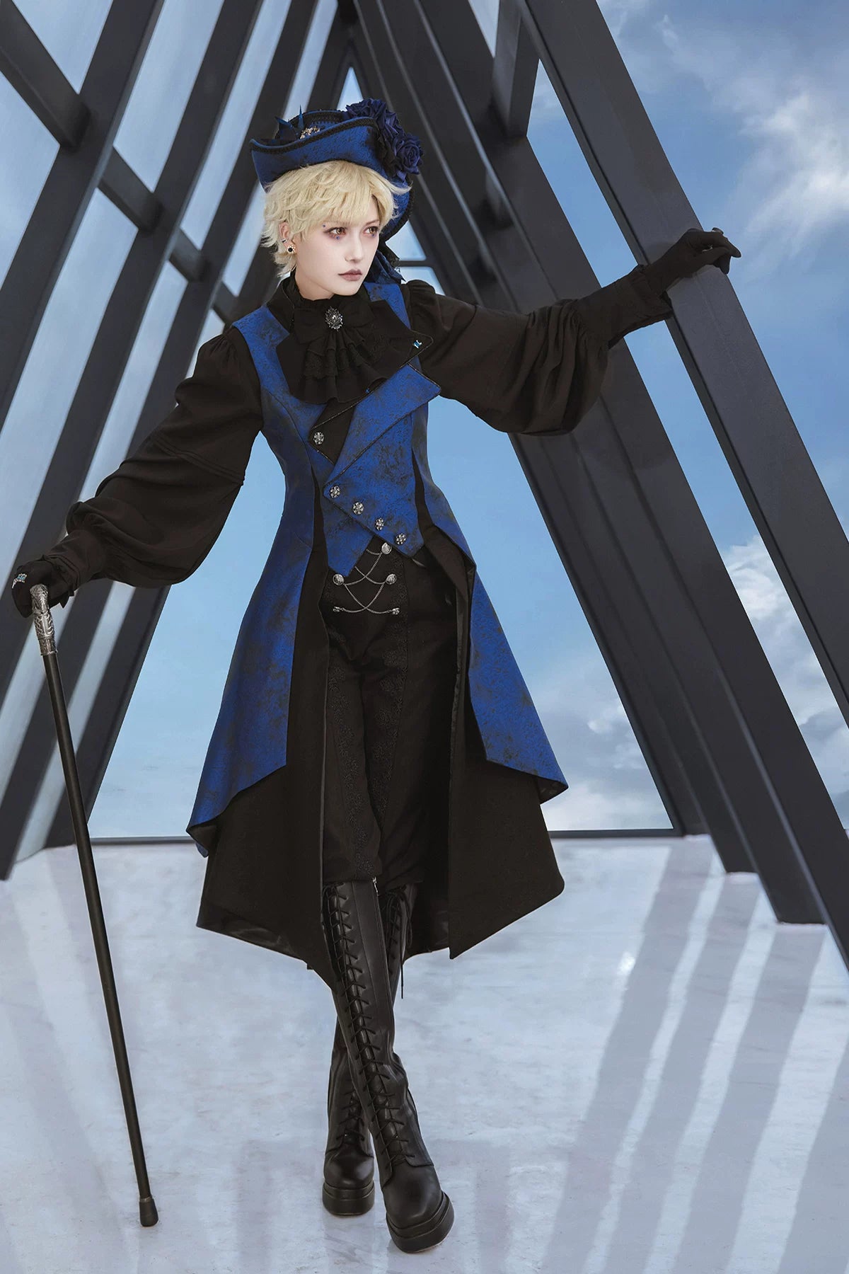 Timeless Oath - Sleeveless Ouji Lolita Vest Coat, Embroidered Sword 44695:819038