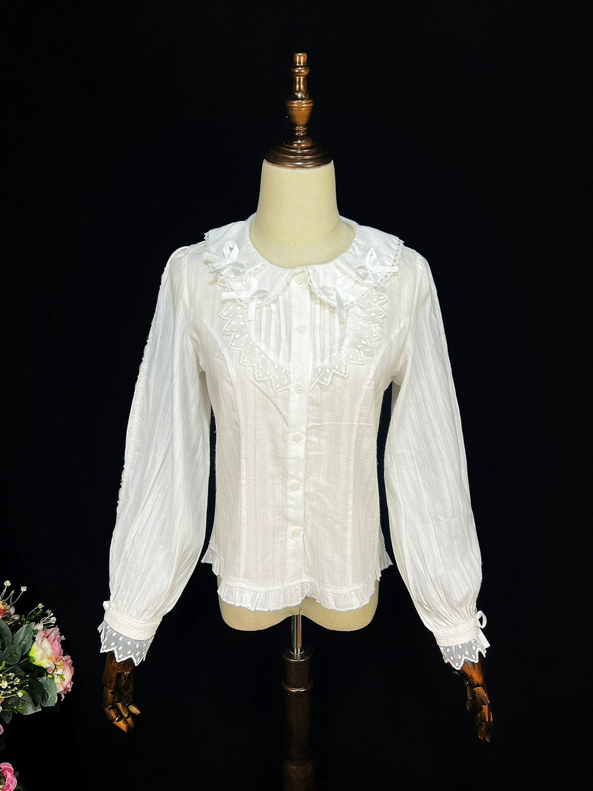 DMFS Lolita - Sweet Lolita Long Sleeve Shirt with Doll Collar