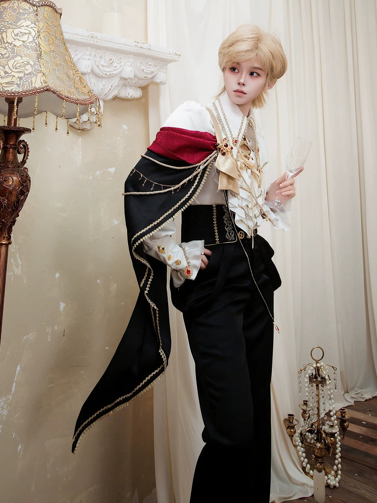 Oath Knight - Ouji Lolita Knight Prince Top & Pants Set 45898:867372